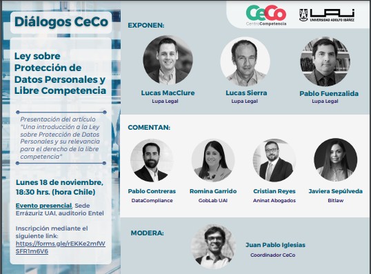 Nuevo Diálogo CeCo “Ley de Protección de Datos Personales y Libre Competencia”.